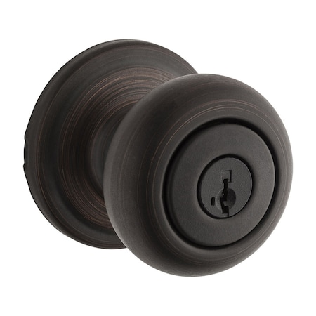 Kwikset Kwikset SmartKey Juno Venetian Bronze Entry Door Knob KW1 1-3/4 in. 97402-737